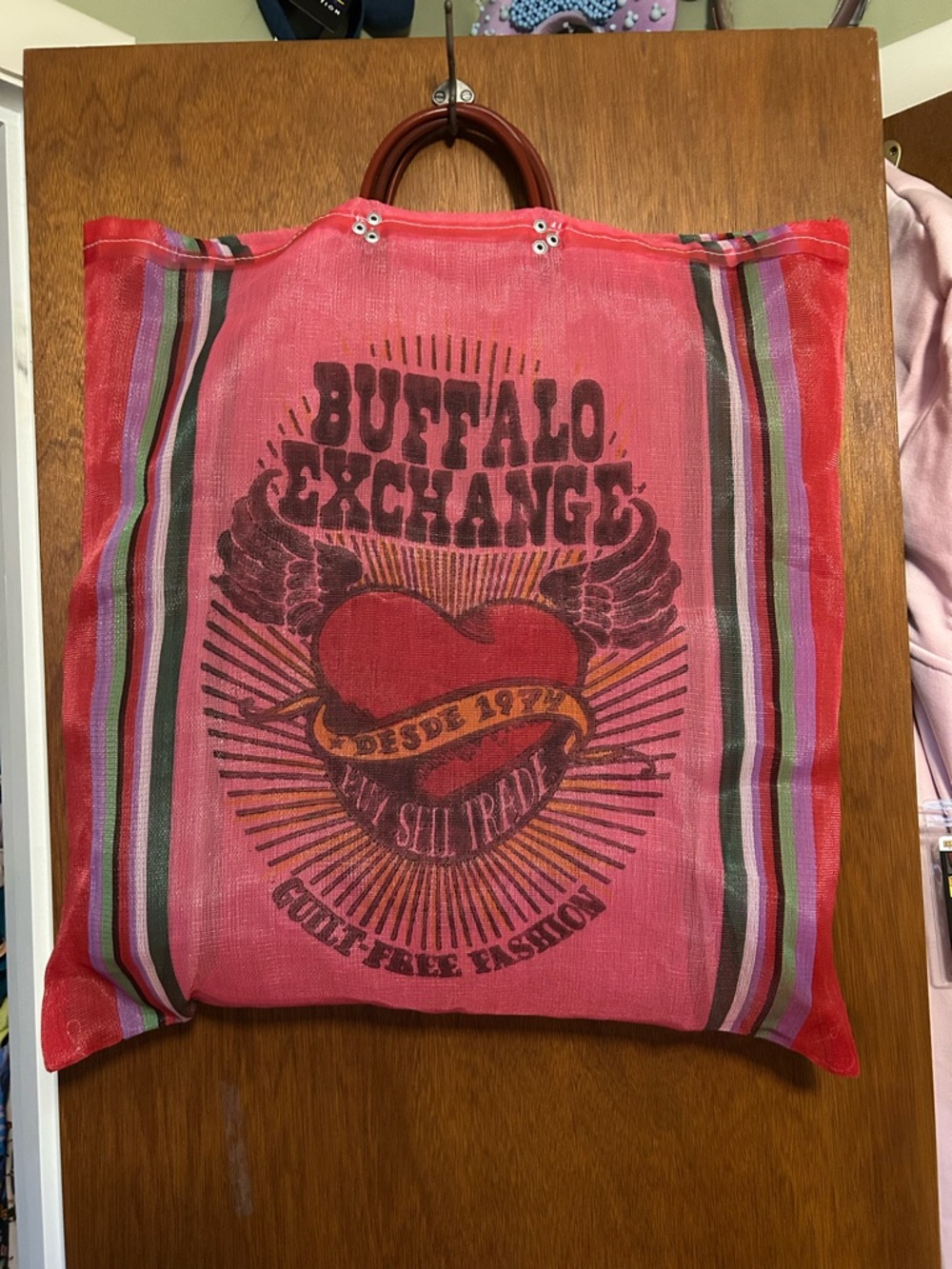Pink Graphic Tote Bag